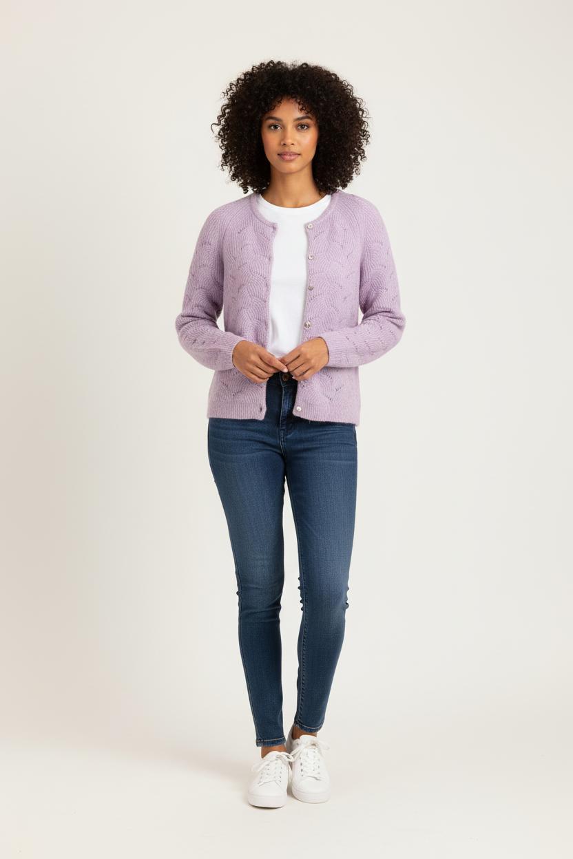 Cardigan Violet - Taille XS/34 de la marque Karl Marc John | PARAD83709 - Vendu par Paradigme - Image 1