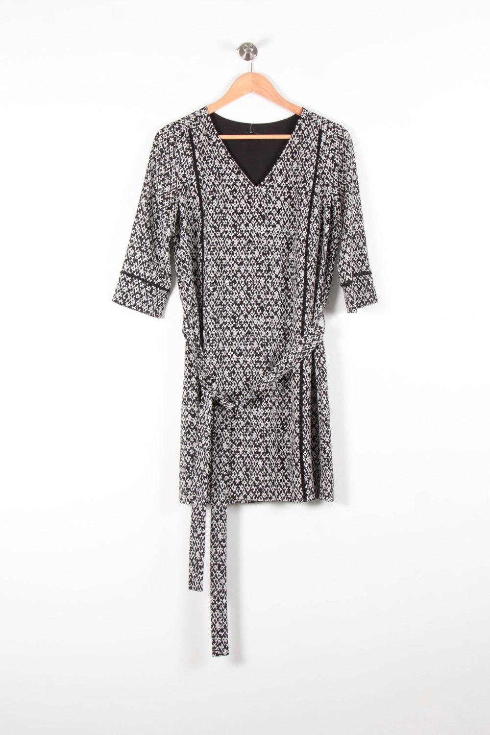 Robe Imprimée Noire et Blanche - Taille M/38 de la marque IKKS | PARAD83711 - Vendu par Paradigme - Image 2