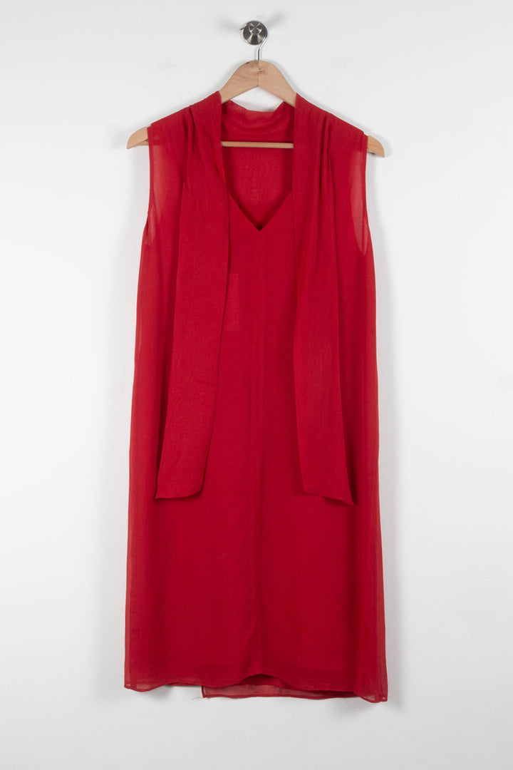 Robe Midi Rouge - Taille S/36 de la marque Gerard Darel | PARAD83712 - Vendu par Paradigme - Image 4