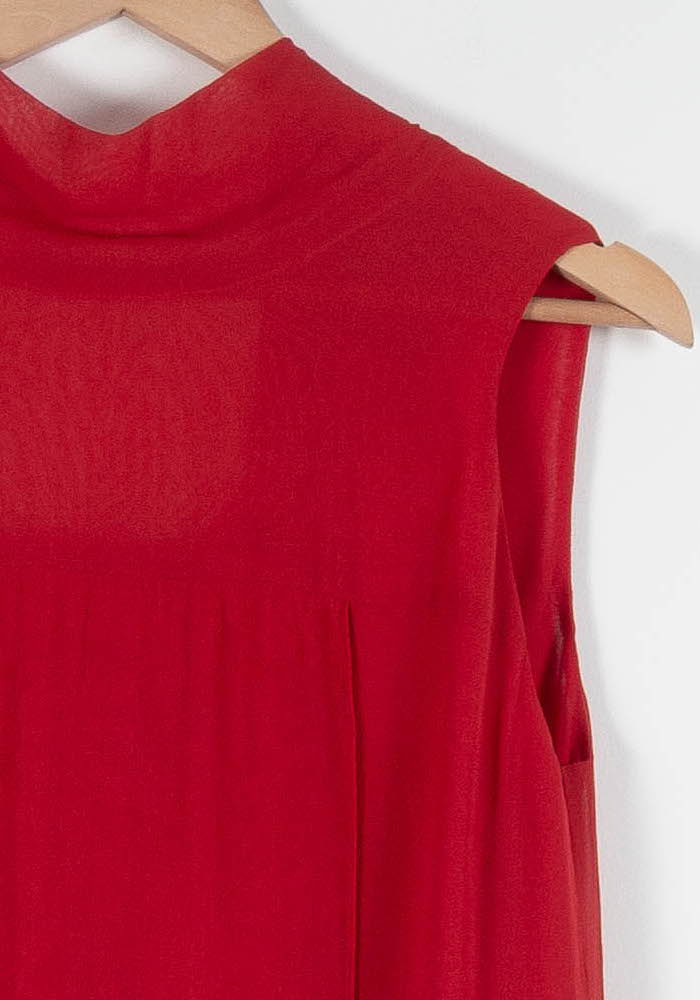 Robe Midi Rouge - Taille S/36 de la marque Gerard Darel | PARAD83712 - Vendu par Paradigme - Image 3