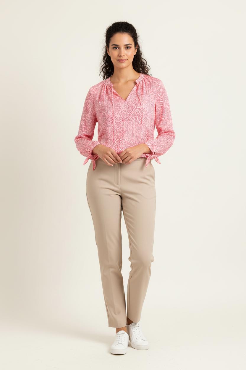 Blouse Rose et Blanche - Taille S/36 de la marque IKKS | PARAD83733 - Vendu par Paradigme - Image 1