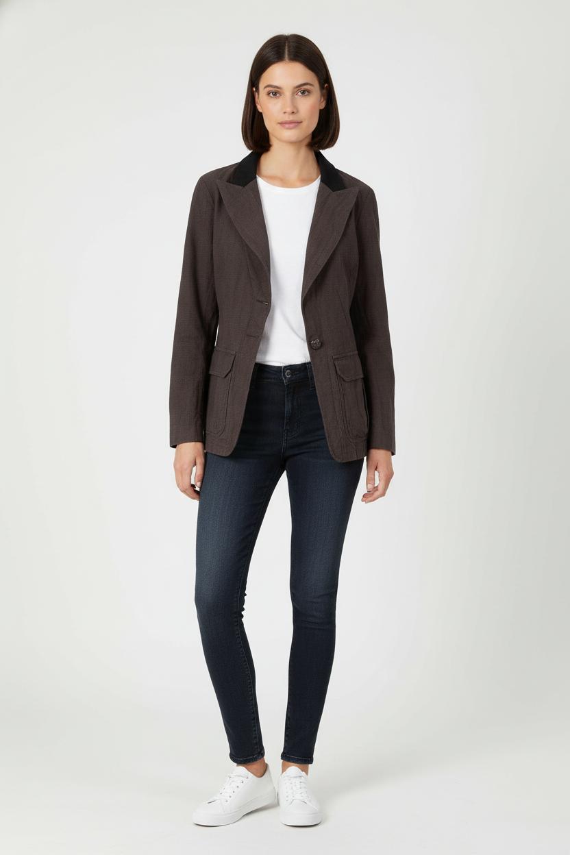 Blazer Marron - Taille S/36 de la marque ZAPA | PARAD83737 - Vendu par Paradigme - Image 1
