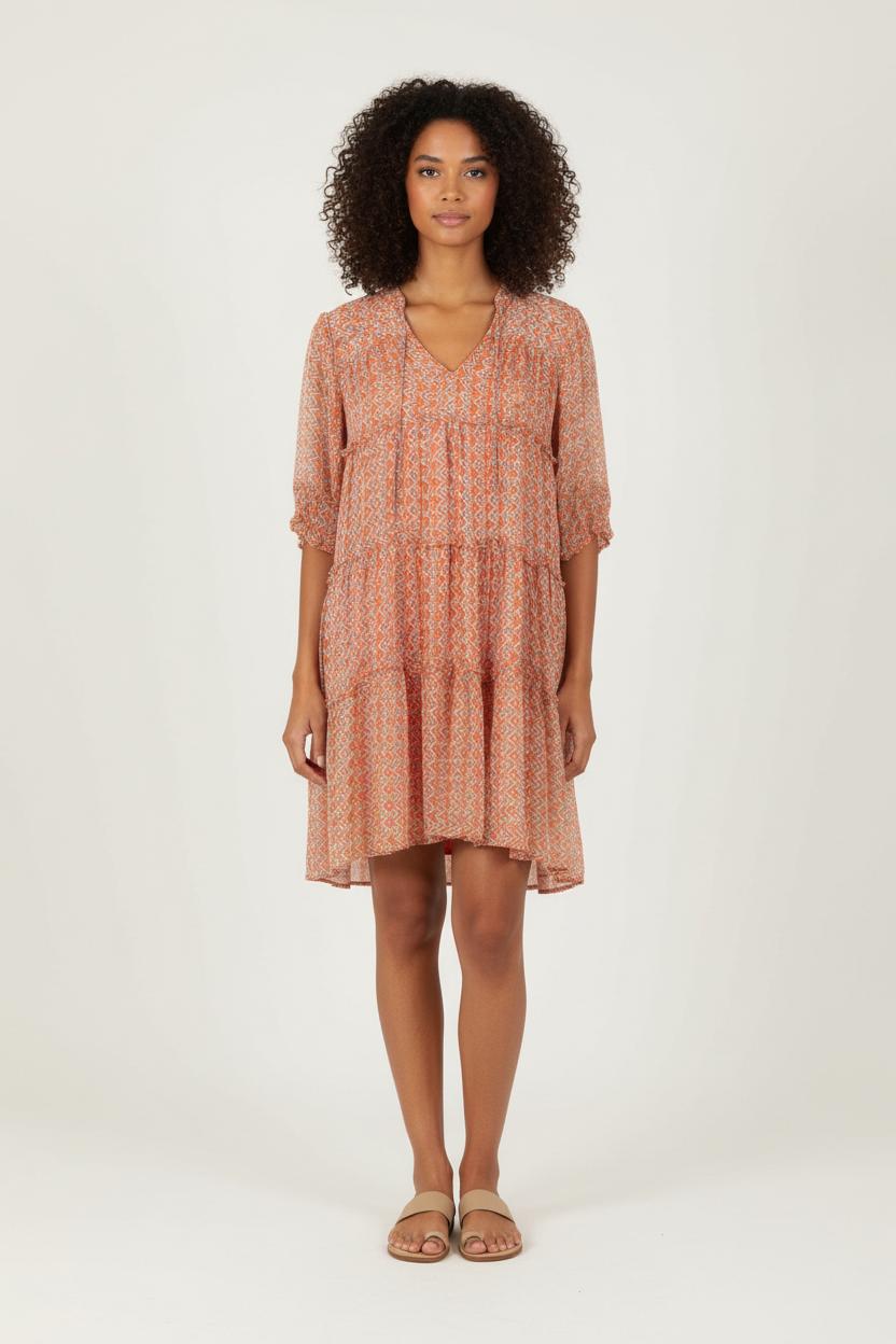 Robe Courte Orange - Taille S/36 de la marque Caroll | PARAD83750 - Vendu par Paradigme - Image 1