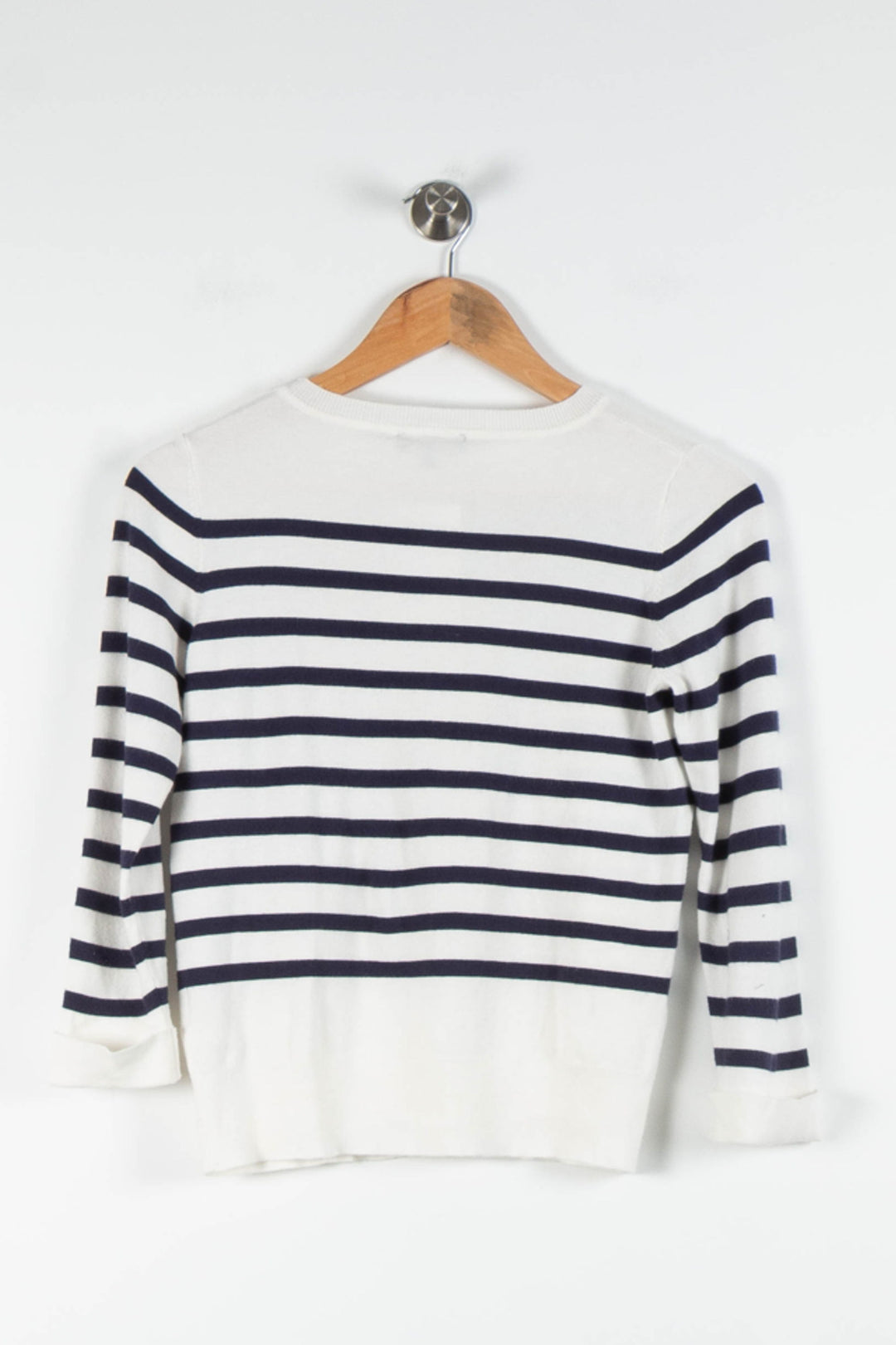 Marinière Blanche et Marine - Taille XS/34 de la marque Caroll | PARAD83761 - Vendu par Paradigme - Image 4