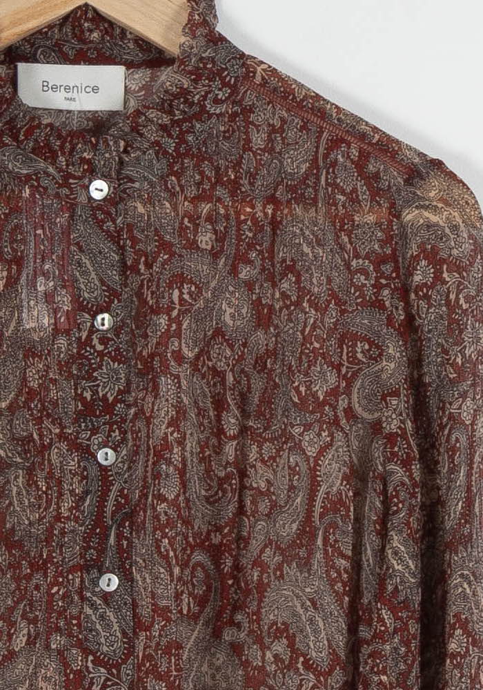 Blouse Bordeaux - Taille M/38 de la marque Bérénice | PARAD83764 - Vendu par Paradigme - Image 3