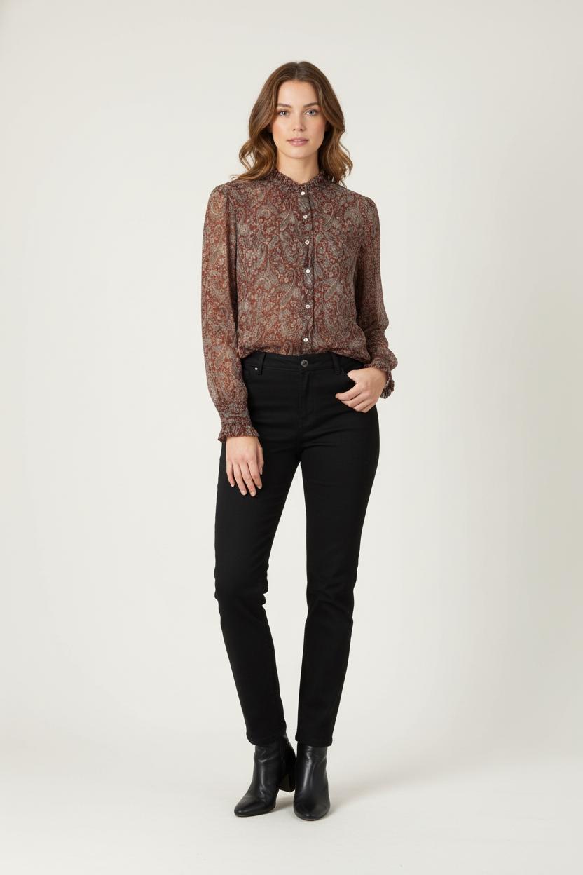 Blouse Bordeaux - Taille M/38 de la marque Bérénice | PARAD83764 - Vendu par Paradigme - Image 1