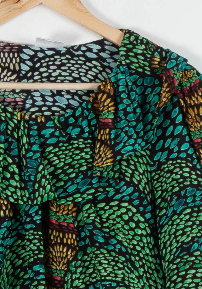Blouse Verte et Jaune - Taille M/38 de la marque Soi Paris | PARAD83765 - Vendu par Paradigme - Image 3