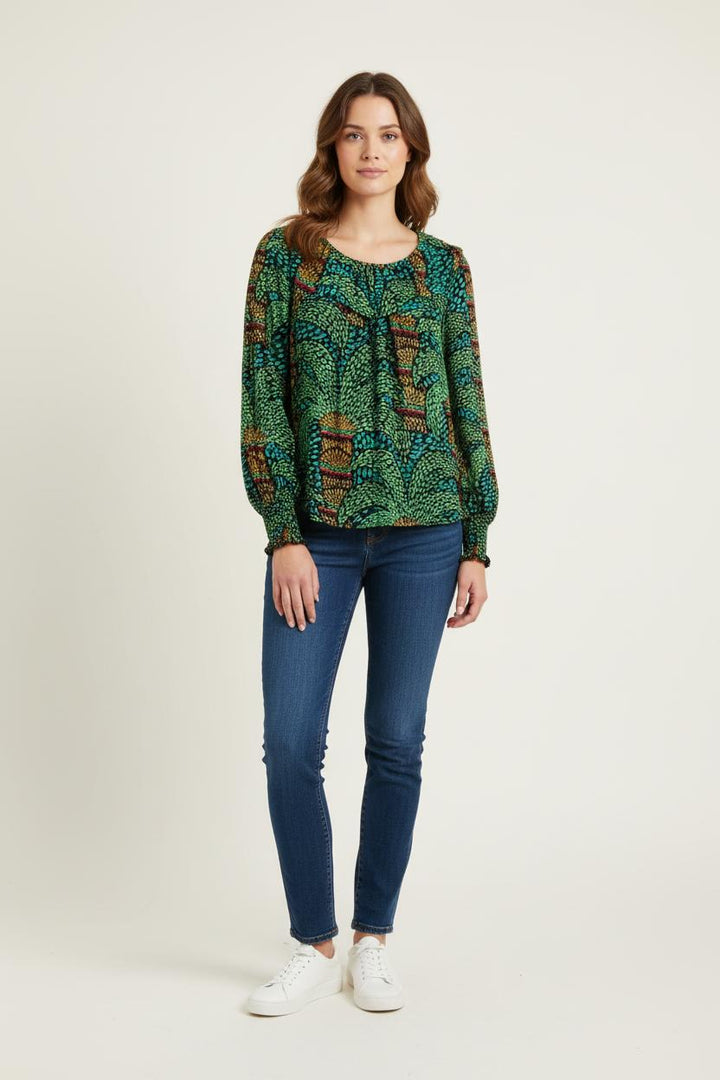 Blouse Verte et Jaune - Taille M/38 de la marque Soi Paris | PARAD83765 - Vendu par Paradigme - Image 1