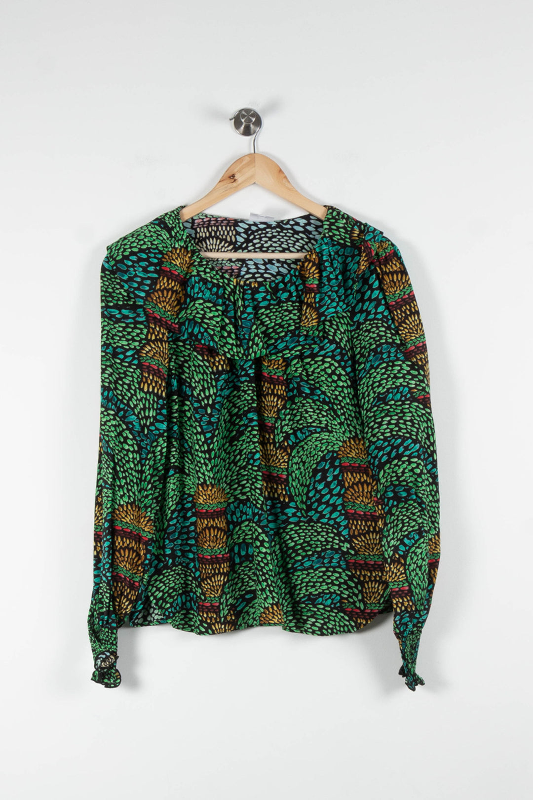 Blouse Verte et Jaune - Taille M/38 de la marque Soi Paris | PARAD83765 - Vendu par Paradigme - Image 2