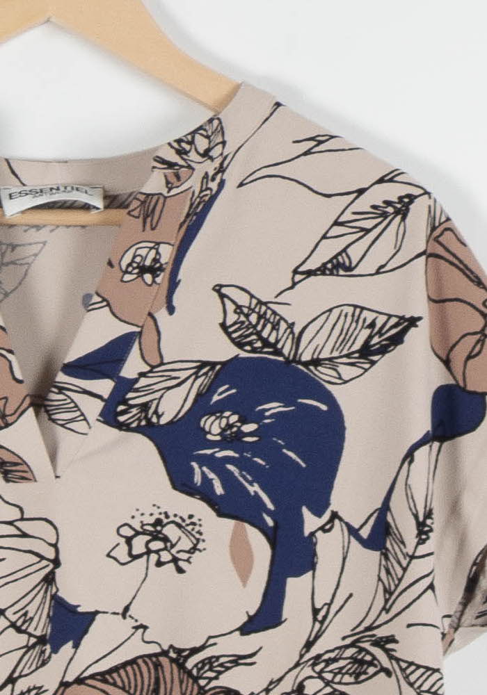Blouse Beige et Bleu - Taille M/38 de la marque Essentiel Antwerp | PARAD83772 - Vendu par Paradigme - Image 3