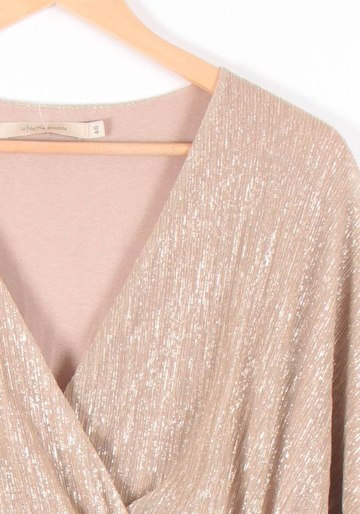 Robe Longue Dorée - Taille L/40 de la marque La Fée Maraboutée | PARAD83782 - Vendu par Paradigme - Image 3