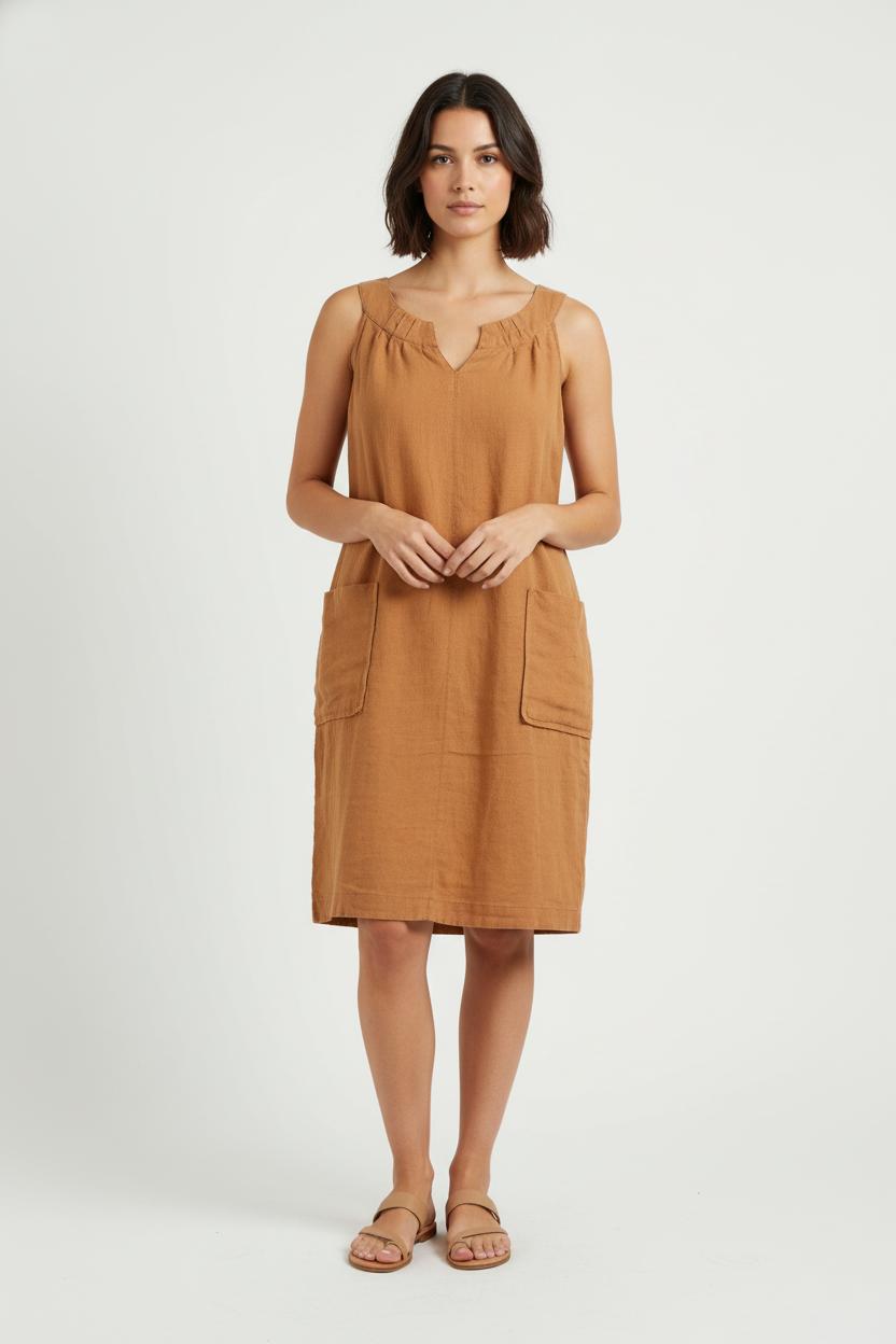 Robe Sans Manches Orange - Taille S/36 de la marque Caroll | PARAD83789 - Vendu par Paradigme - Image 1