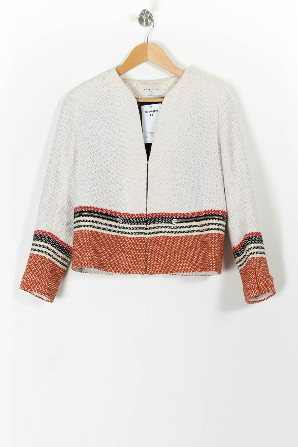 Veste Blanche et Orange - Taille S/36 de la marque Sandro | PARAD83797 - Vendu par Paradigme - Image 2