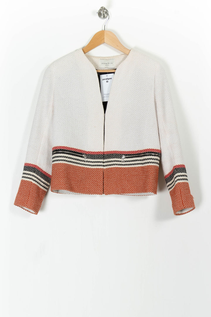 Veste Blanche et Orange - Taille S/36 de la marque Sandro | PARAD83797 - Vendu par Paradigme - Image 2