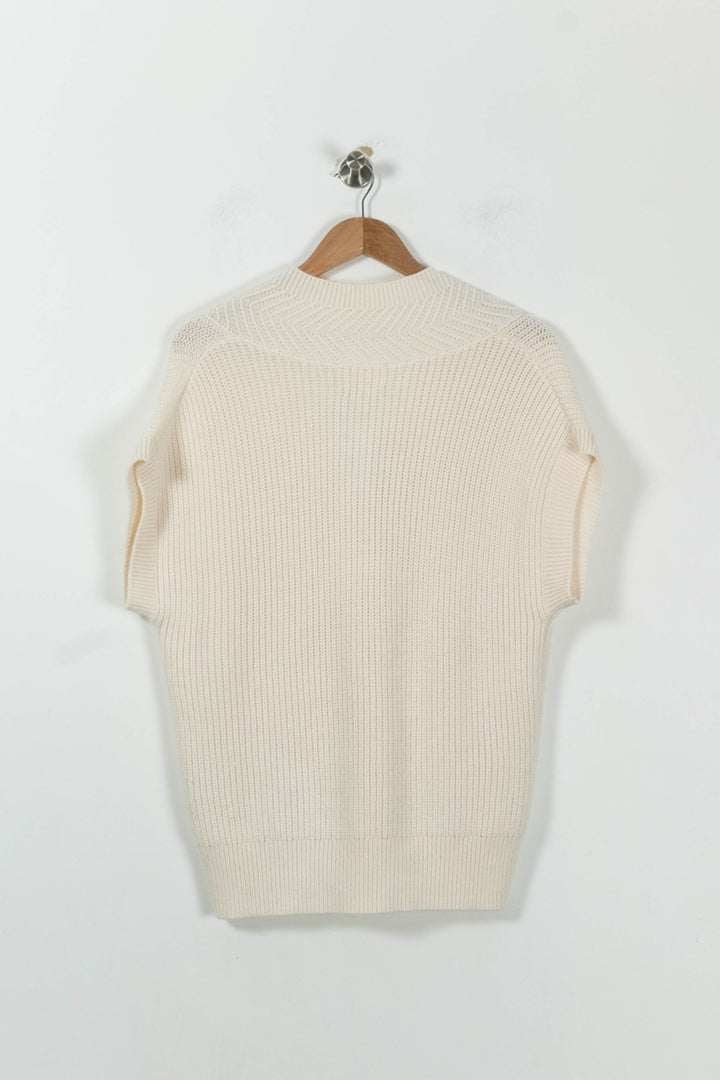 Débardeur Maille Blanc - Taille S/36 de la marque Maison 123 | PARAD83800 - Vendu par Paradigme - Image 4