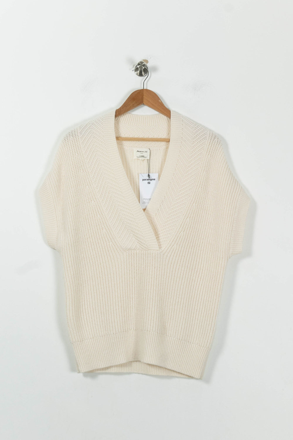 Débardeur Maille Blanc - Taille S/36 de la marque Maison 123 | PARAD83800 - Vendu par Paradigme - Image 2