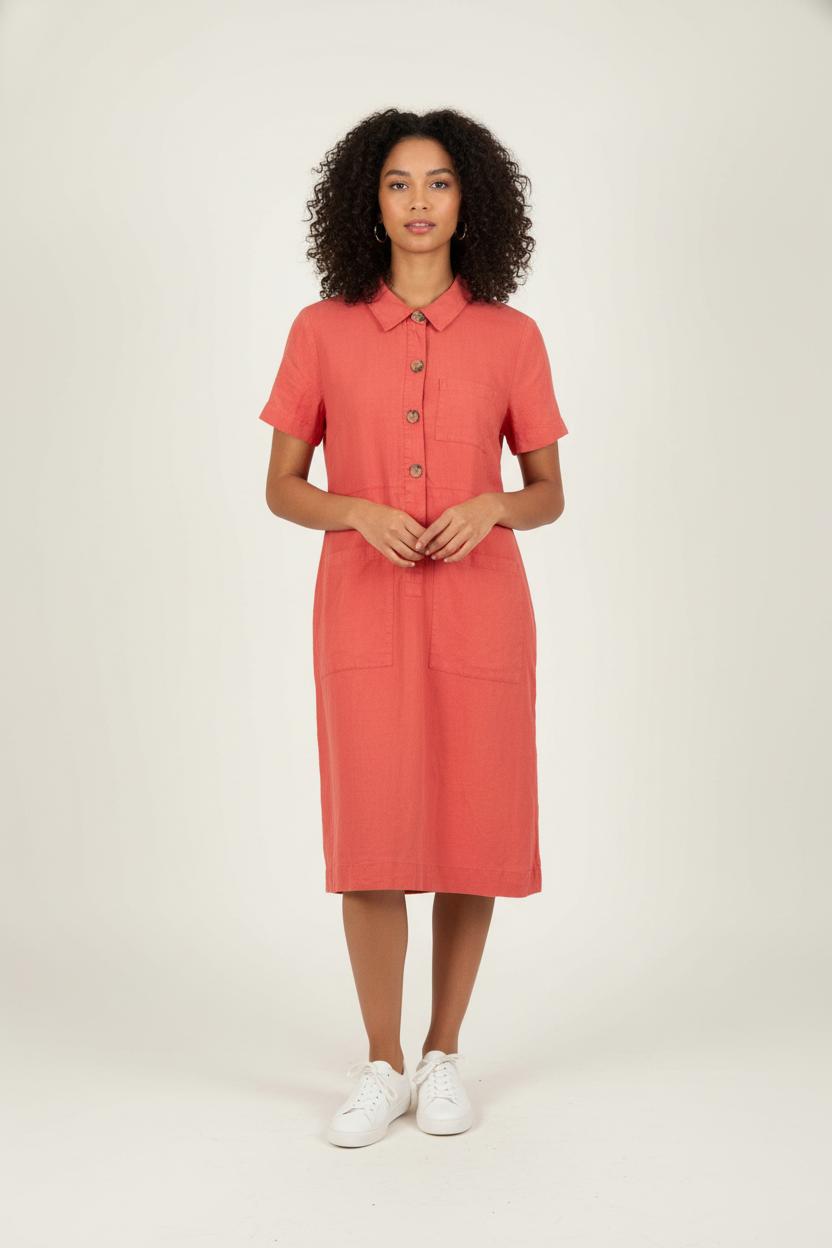 Robe Chemise Orange - Taille XL/42 de la marque Caroll | PARAD83804 - Vendu par Paradigme - Image 1