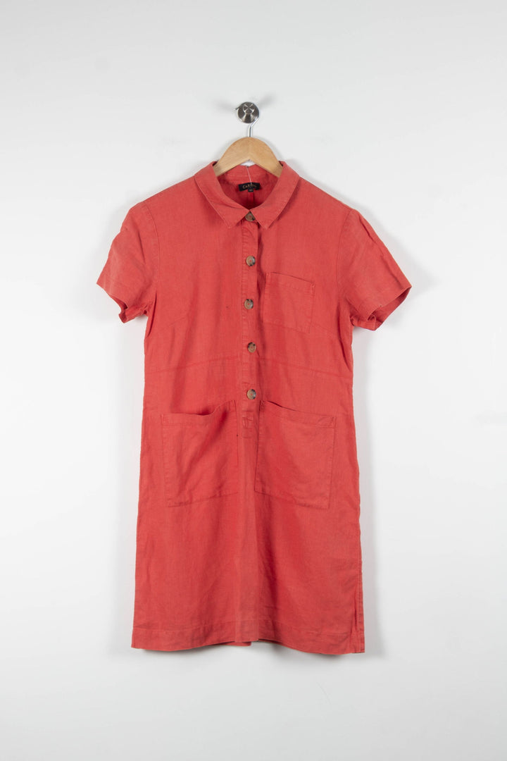 Robe Chemise Orange - Taille XL/42 de la marque Caroll | PARAD83804 - Vendu par Paradigme - Image 2