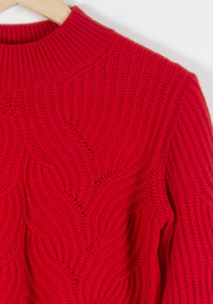 Pull Rouge - Taille S/36 de la marque Soi Paris | PARAD83806 - Vendu par Paradigme - Image 3