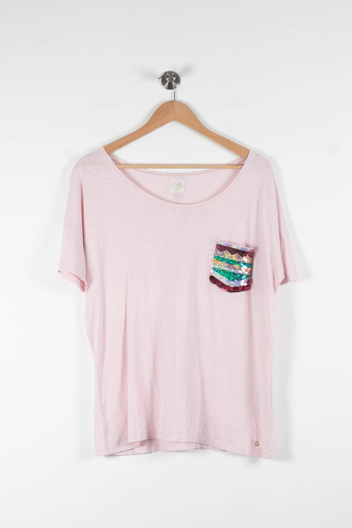 Tee-shirt Rose - Taille L/40 de la marque Des petits hauts | PARAD83808 - Vendu par Paradigme - Image 2