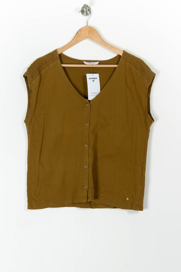 Blouse Sans Manches Marron - Taille L/40 de la marque Des petits hauts | PARAD83809 - Vendu par Paradigme - Image 2