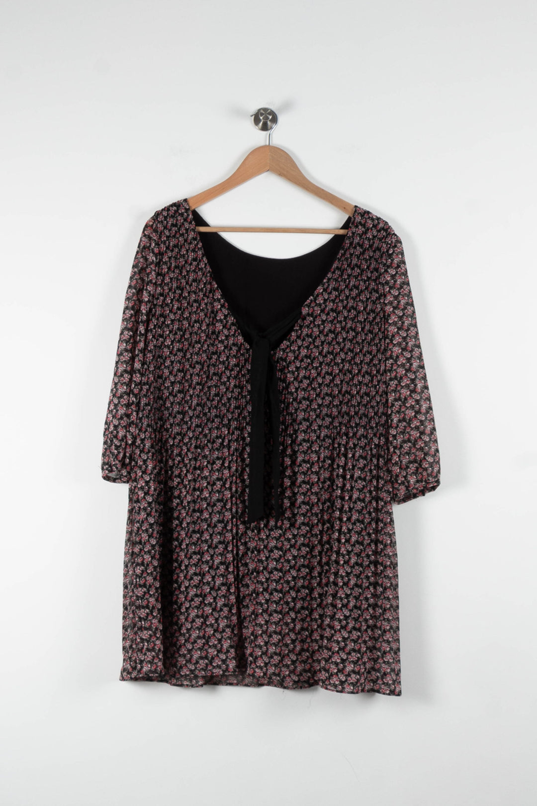 Robe Fleurie Noire et Rose - Taille M/38 de la marque La Petite Etoile | PARAD83811 - Vendu par Paradigme - Image 4