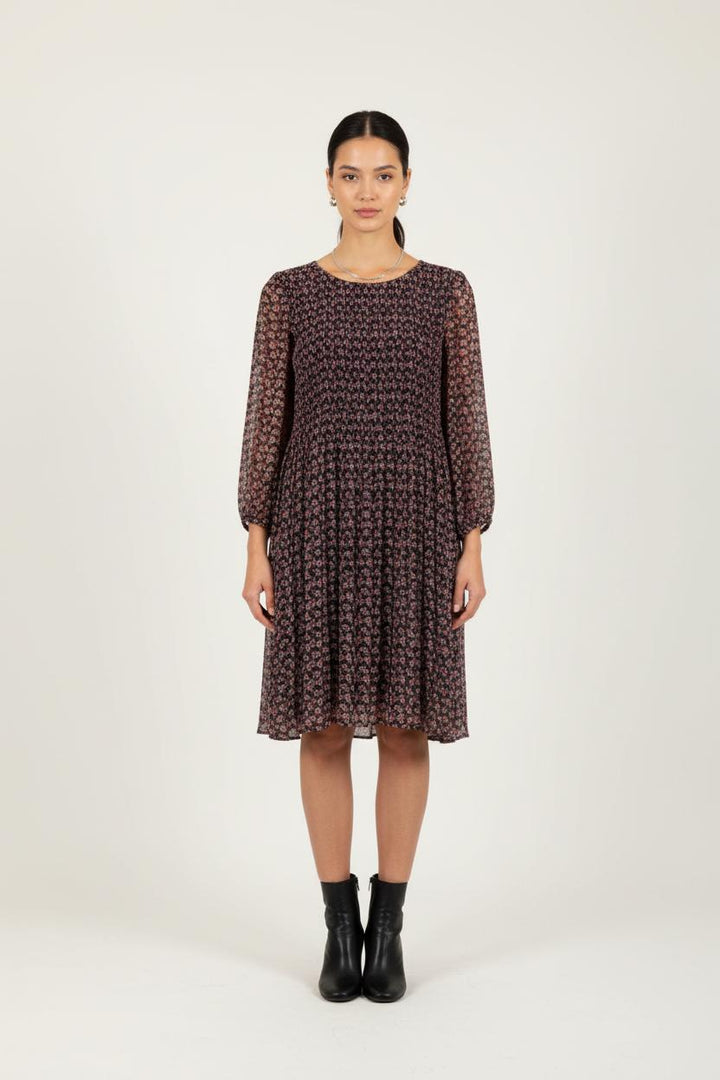 Robe Fleurie Noire et Rose - Taille M/38 de la marque La Petite Etoile | PARAD83811 - Vendu par Paradigme - Image 1
