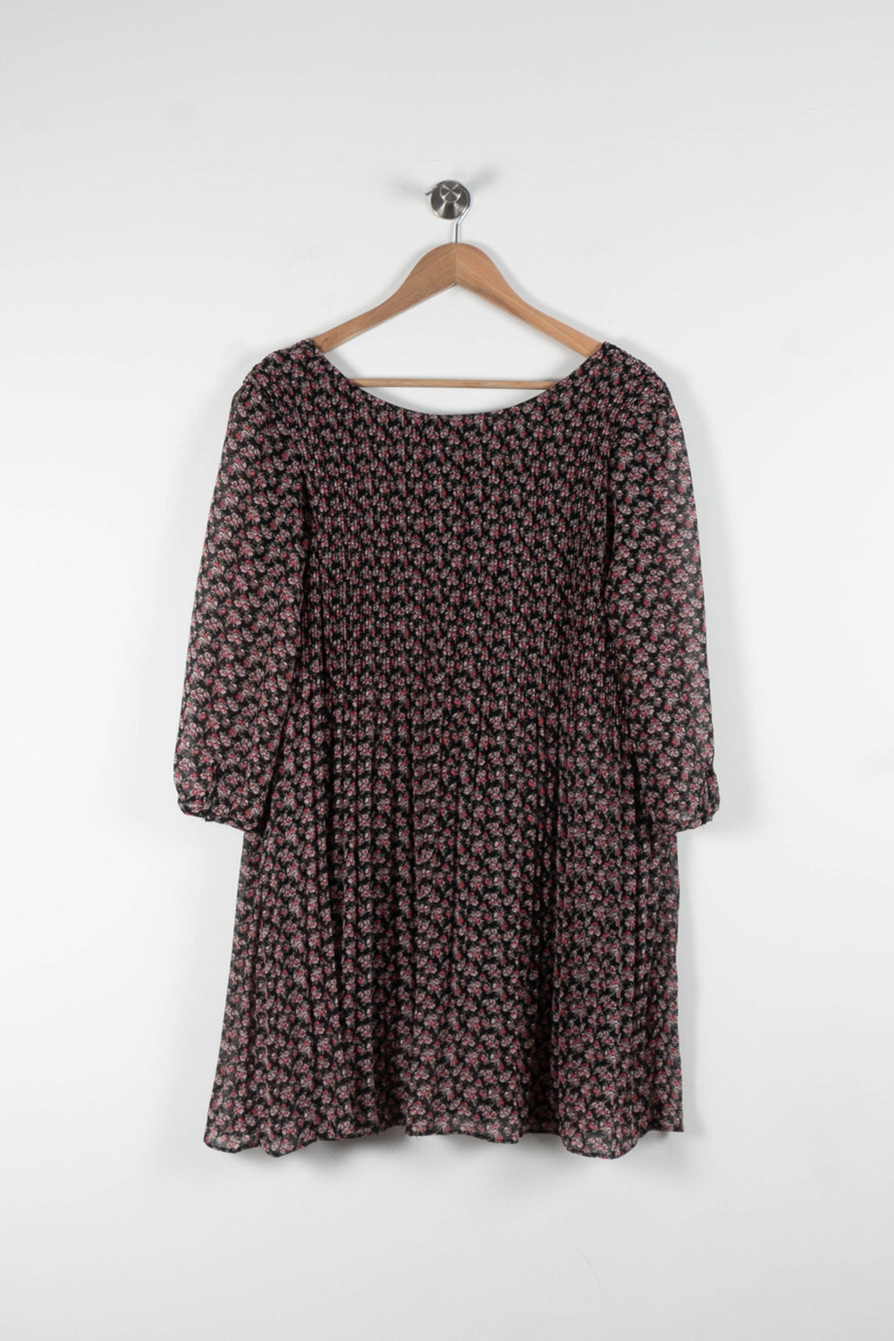 Robe Fleurie Noire et Rose - Taille M/38 de la marque La Petite Etoile | PARAD83811 - Vendu par Paradigme - Image 2