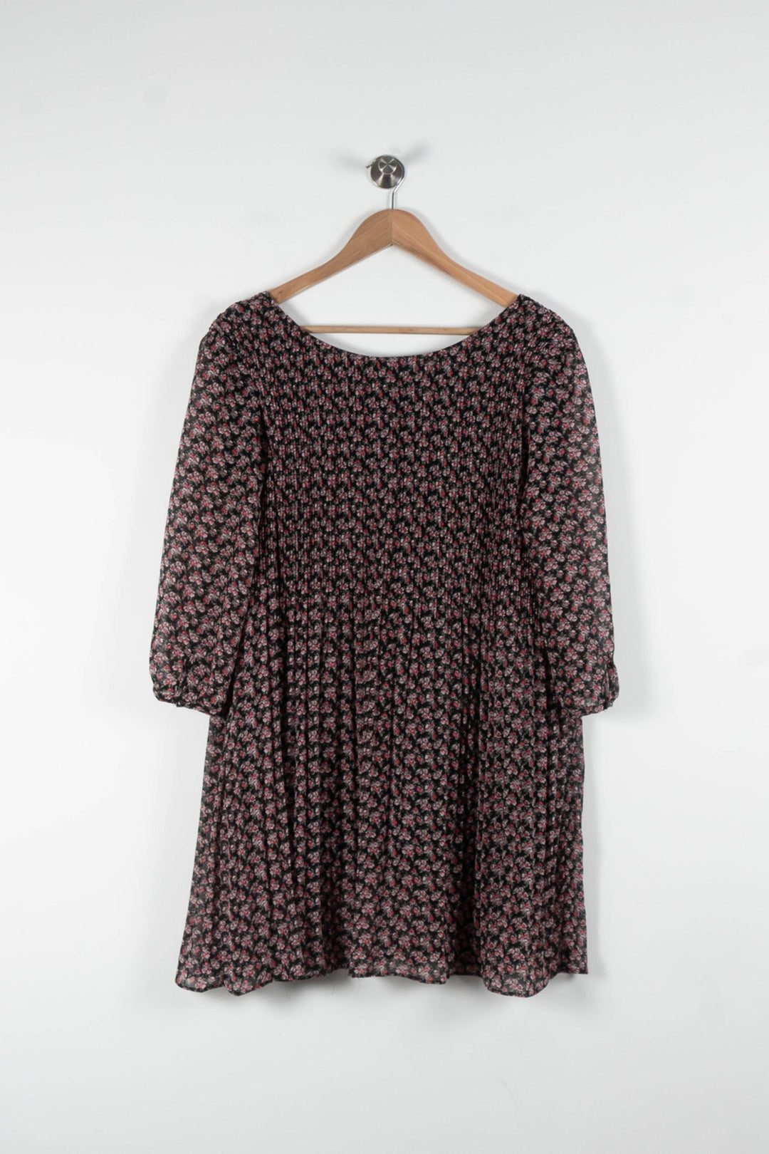 Robe Fleurie Noire et Rose - Taille M/38 de la marque La Petite Etoile | PARAD83811 - Vendu par Paradigme - Image 2