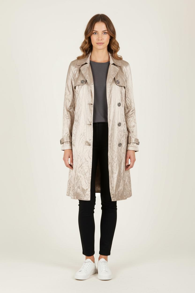 Trench Doré - Taille L/40 de la marque Caroll | PARAD83830 - Vendu par Paradigme - Image 1