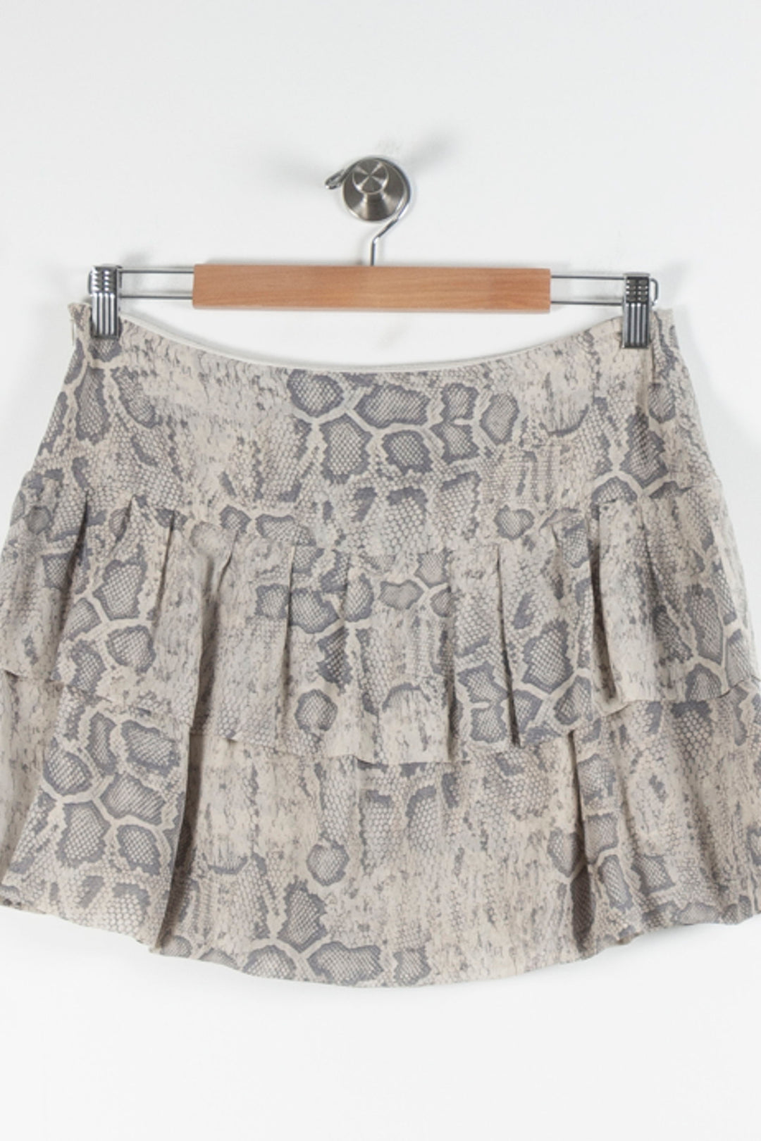 Jupe Volantée Grise et Beige - Taille L/40 de la marque Tara Jarmon | PARAD83833 - Vendu par Paradigme - Image 4