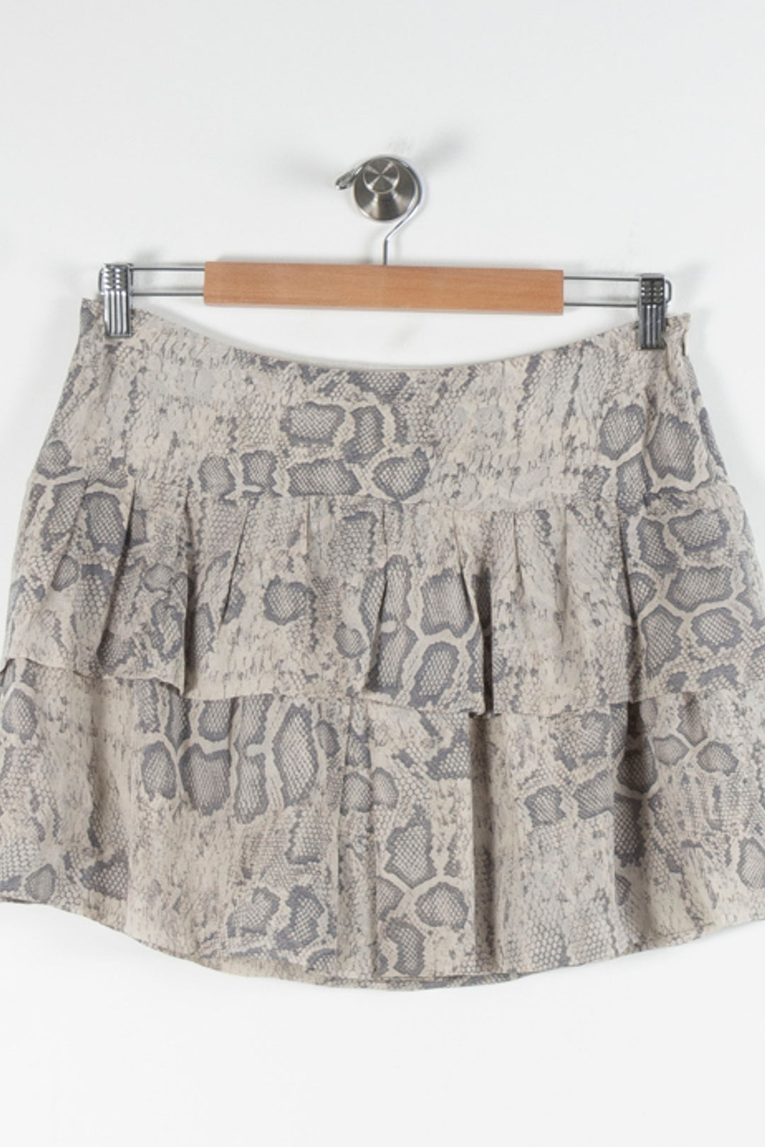Jupe Volantée Grise et Beige - Taille L/40 de la marque Tara Jarmon | PARAD83833 - Vendu par Paradigme - Image 2