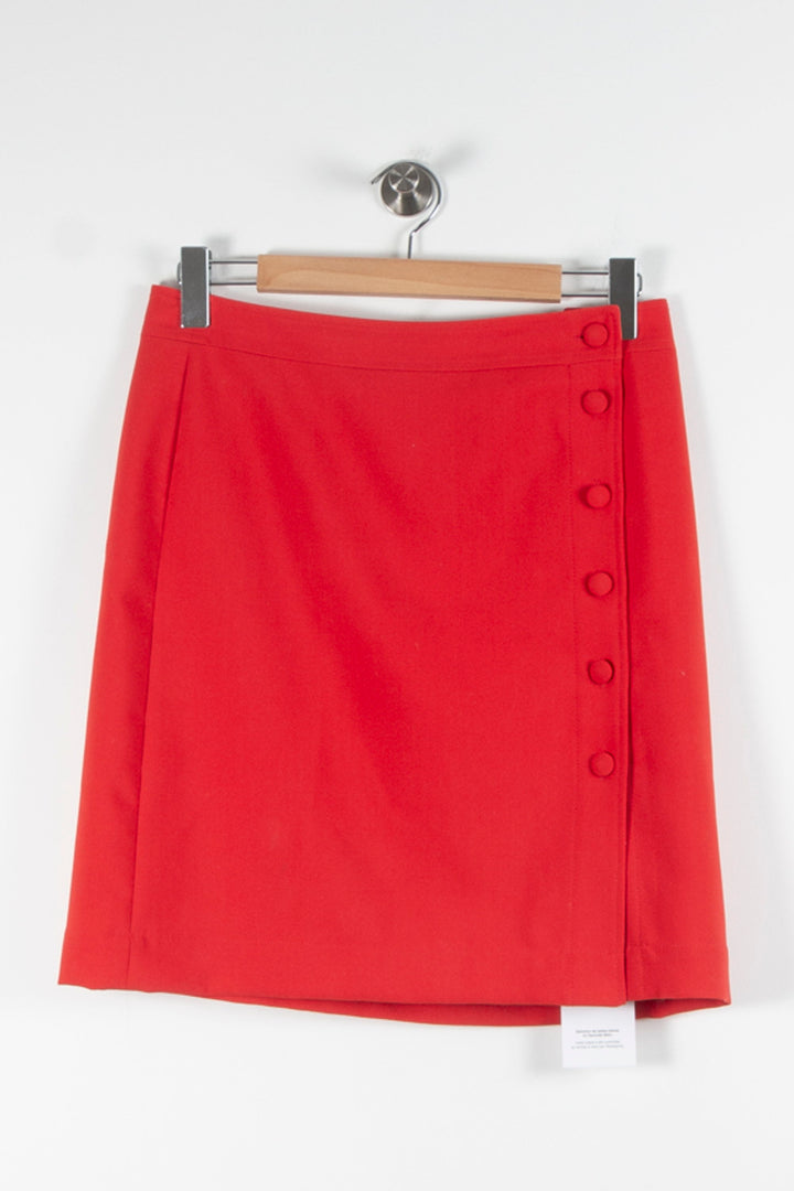 Jupe Courte Rouge - Taille L/40 de la marque Caroll | PARAD83849 - Vendu par Paradigme - Image 2