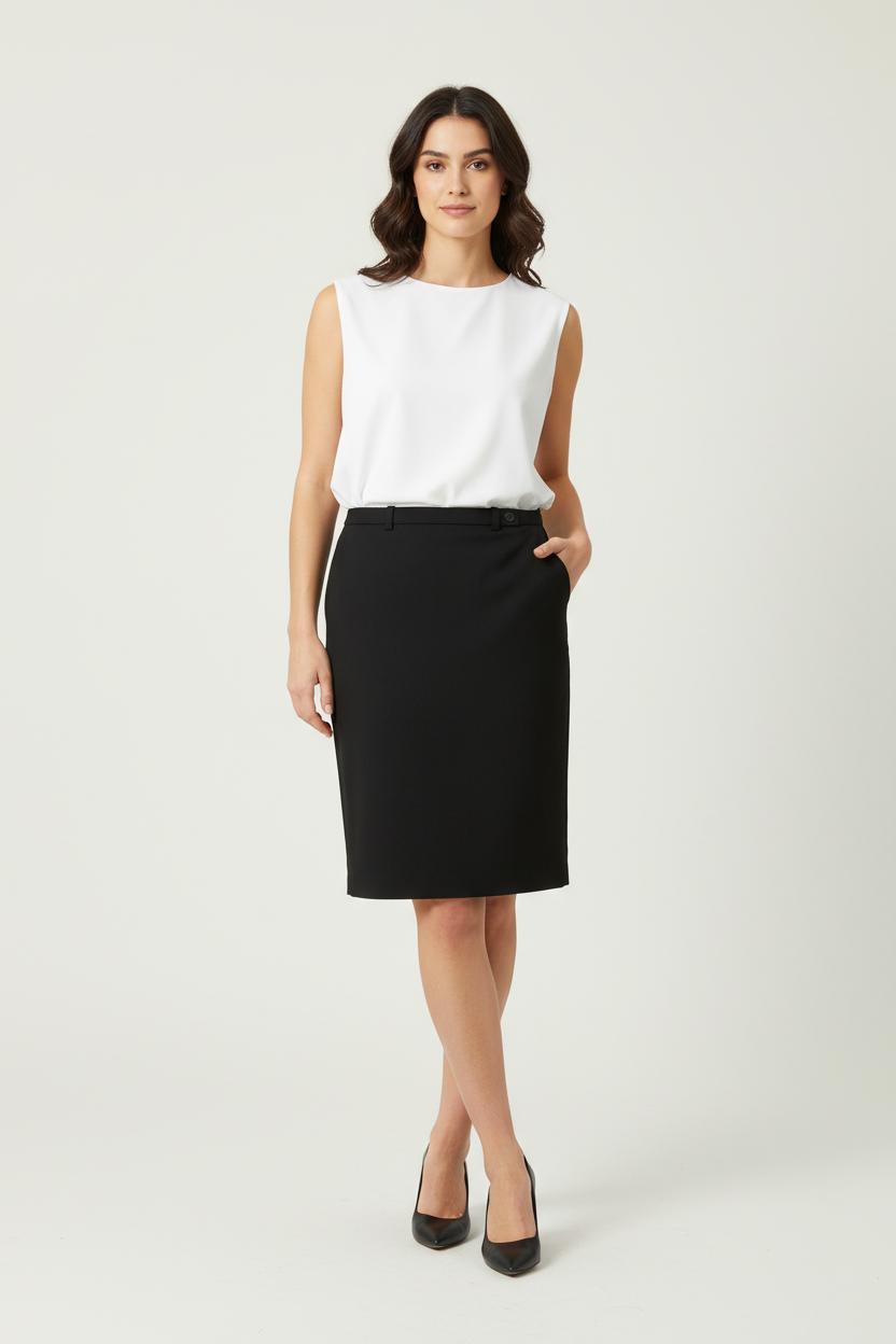 Jupe Droite Noire - Taille S/36 de la marque Pablo | PARAD83854 - Vendu par Paradigme - Image 1