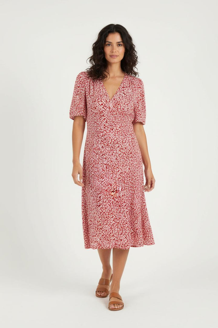 Robe Midi Rouge et Blanche - Taille M/38 de la marque Pablo | PARAD83856 - Vendu par Paradigme - Image 1