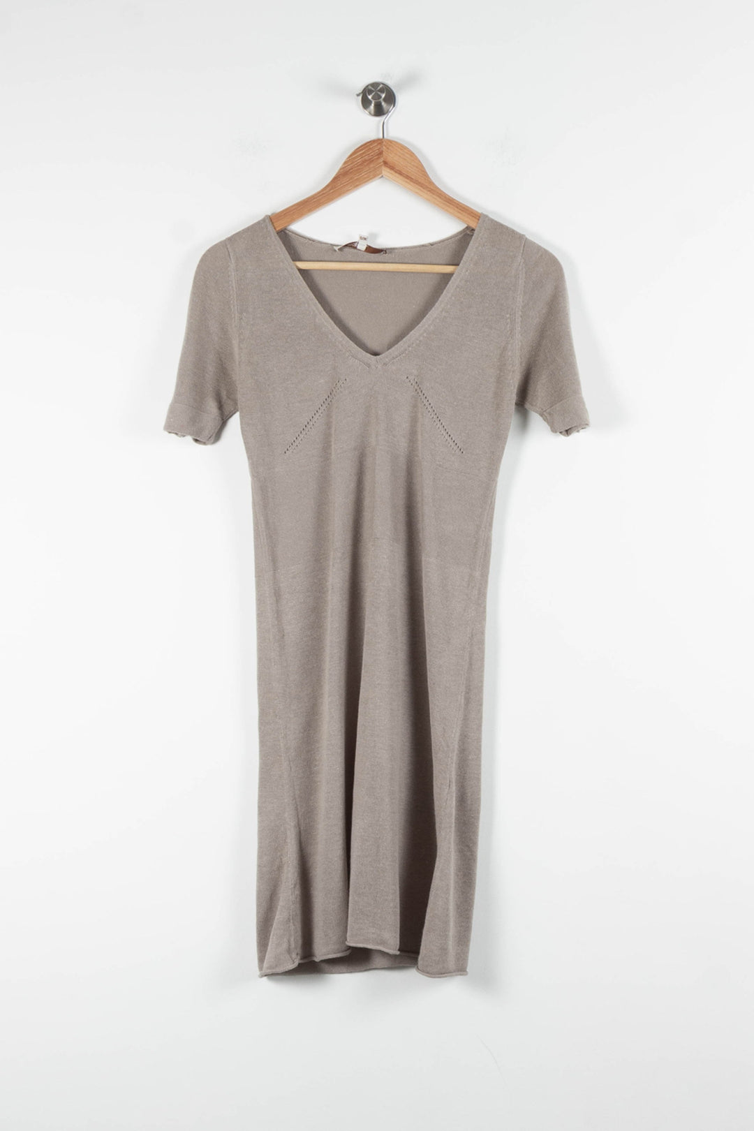 Robe Midi Beige - Taille M/38 de la marque Maje | PARAD83861 - Vendu par Paradigme - Image 2