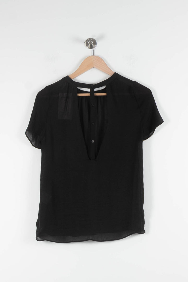Blouse Noire - Taille S/36 de la marque Sandro | PARAD83864 - Vendu par Paradigme - Image 4