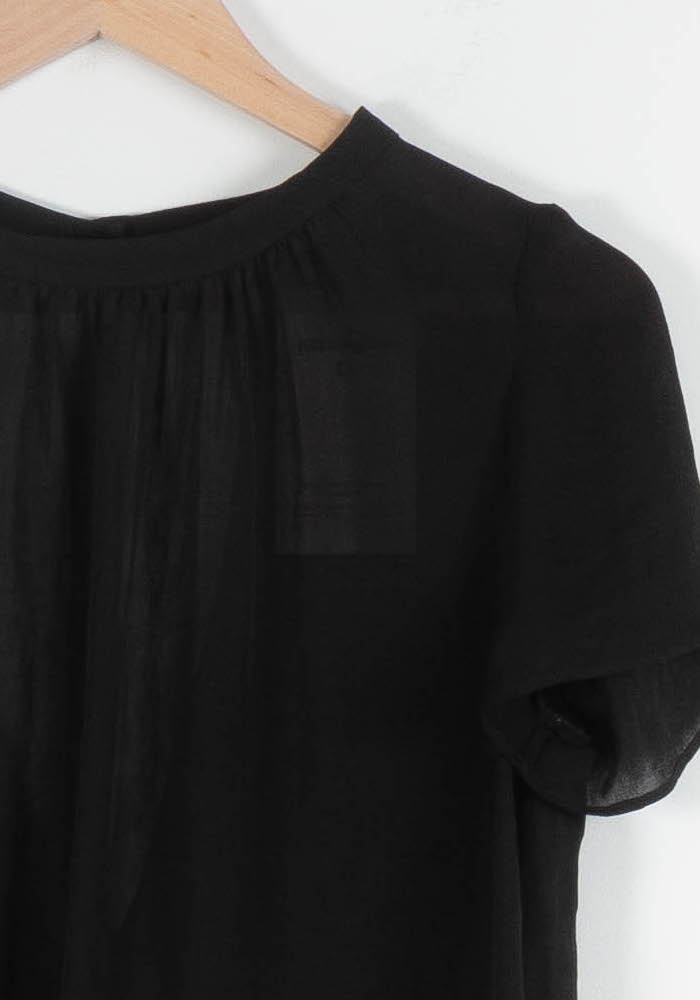 Blouse Noire - Taille S/36 de la marque Sandro | PARAD83864 - Vendu par Paradigme - Image 3