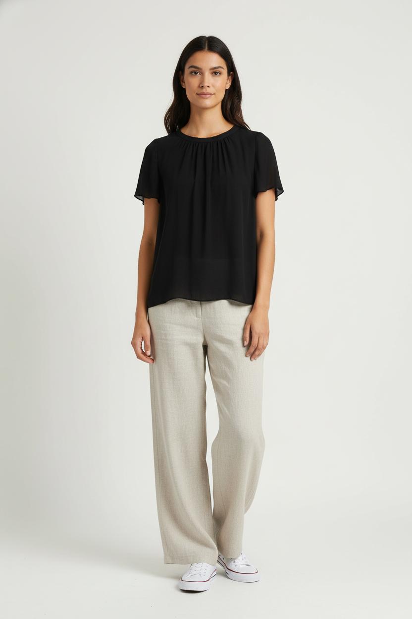 Blouse Noire - Taille S/36 de la marque Sandro | PARAD83864 - Vendu par Paradigme - Image 1