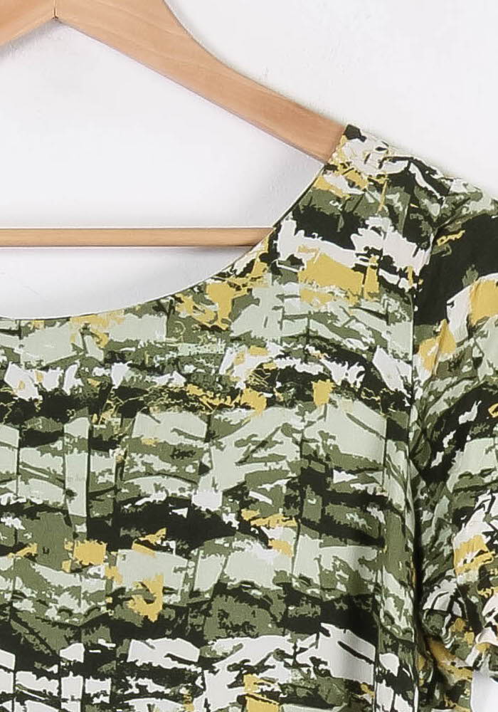 Tee-shirt Vert et Jaune - Taille S/36 de la marque La Fée Maraboutée | PARAD83866 - Vendu par Paradigme - Image 3