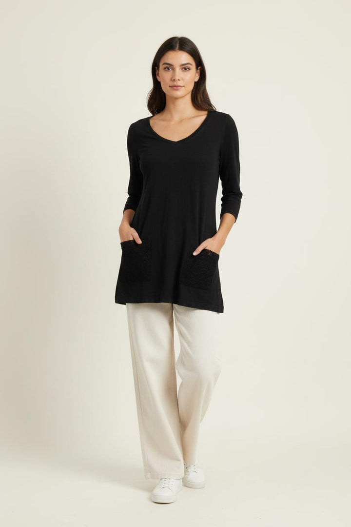 Tunique Noire - Taille S/36 de la marque Claudie Pierlot | PARAD83871 - Vendu par Paradigme - Image 1