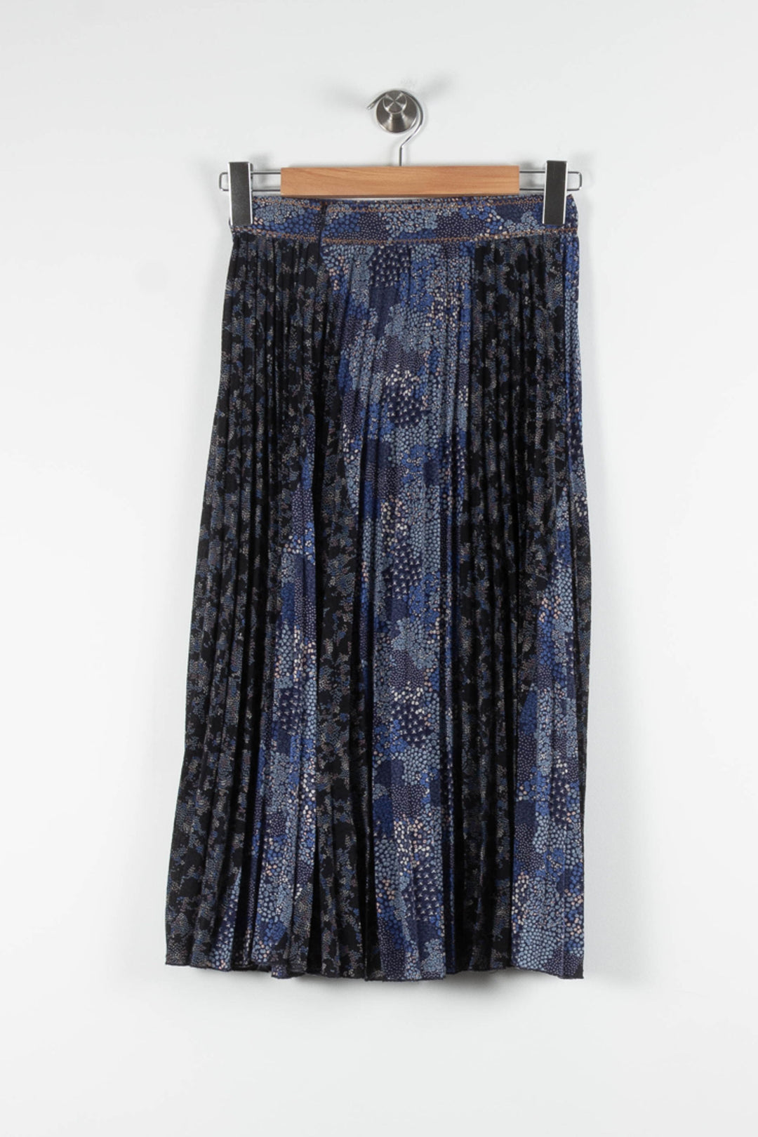 Jupe Plissée Bleu et Noir - Taille XS/34 de la marque Sessùn | PARAD83873 - Vendu par Paradigme - Image 4