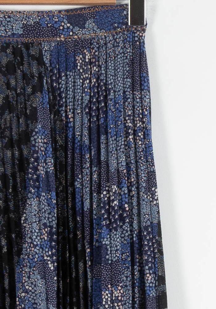 Jupe Plissée Bleu et Noir - Taille XS/34 de la marque Sessùn | PARAD83873 - Vendu par Paradigme - Image 3