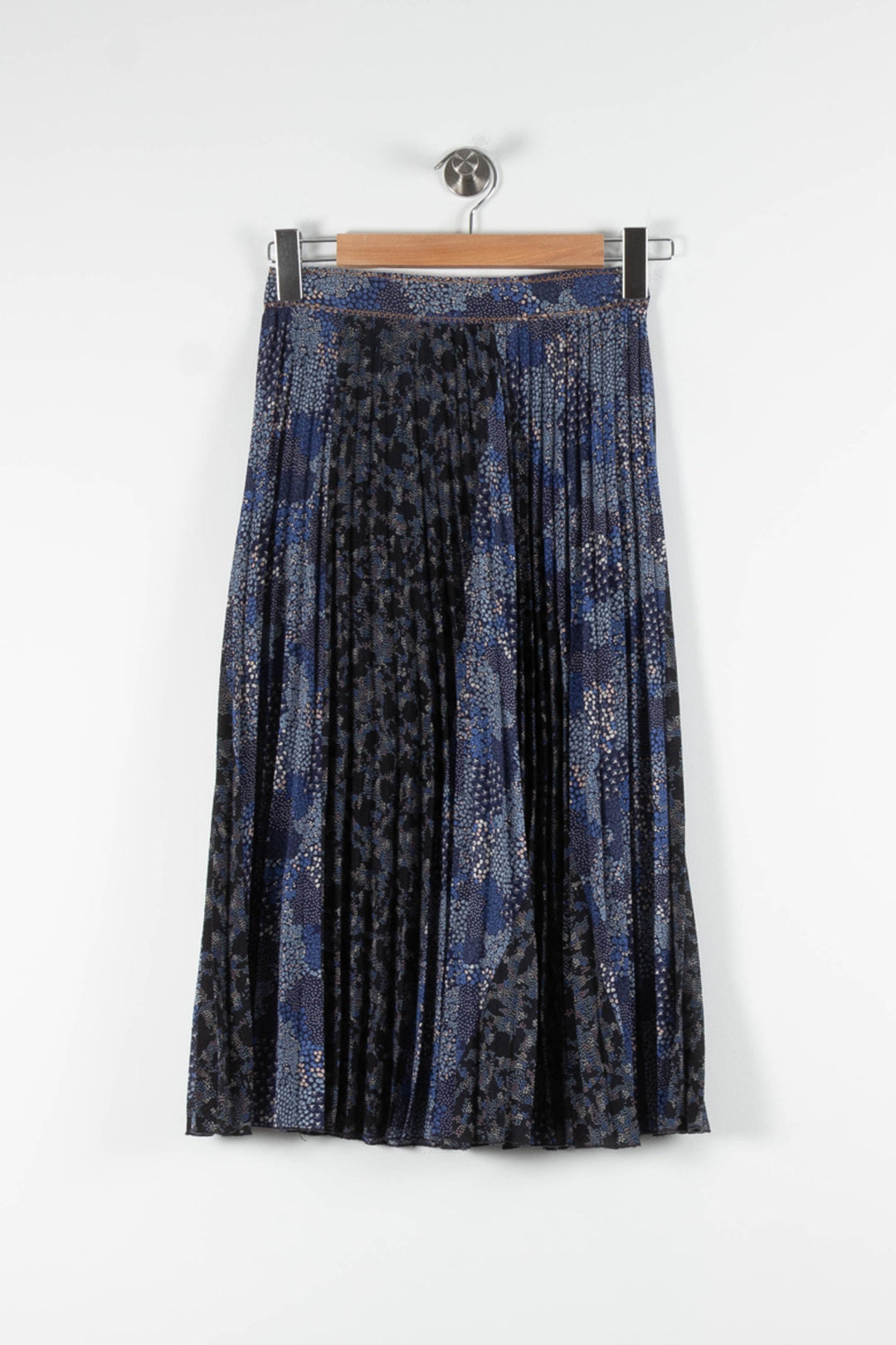 Jupe Plissée Bleu et Noir - Taille XS/34 de la marque Sessùn | PARAD83873 - Vendu par Paradigme - Image 2