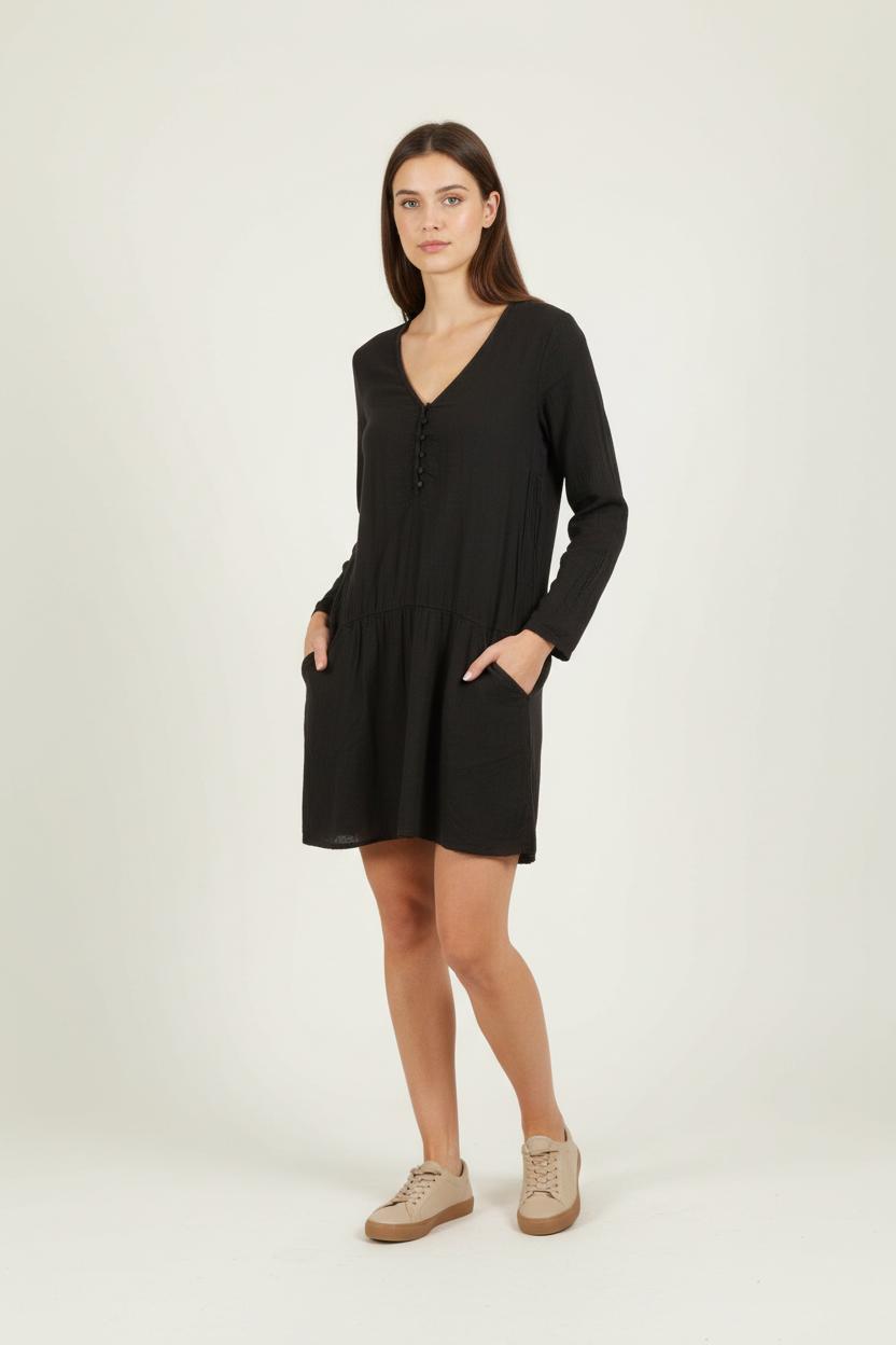 Robe Courte Noire - Taille S/36 de la marque American Vintage | PARAD83875 - Vendu par Paradigme - Image 1