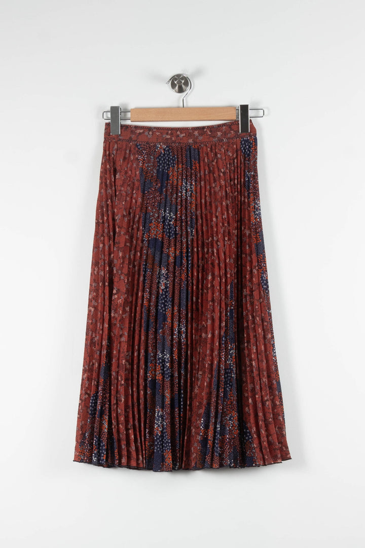 Jupe Plissée Brique et Bleu - Taille XS/34 de la marque Sessùn | PARAD83876 - Vendu par Paradigme - Image 4