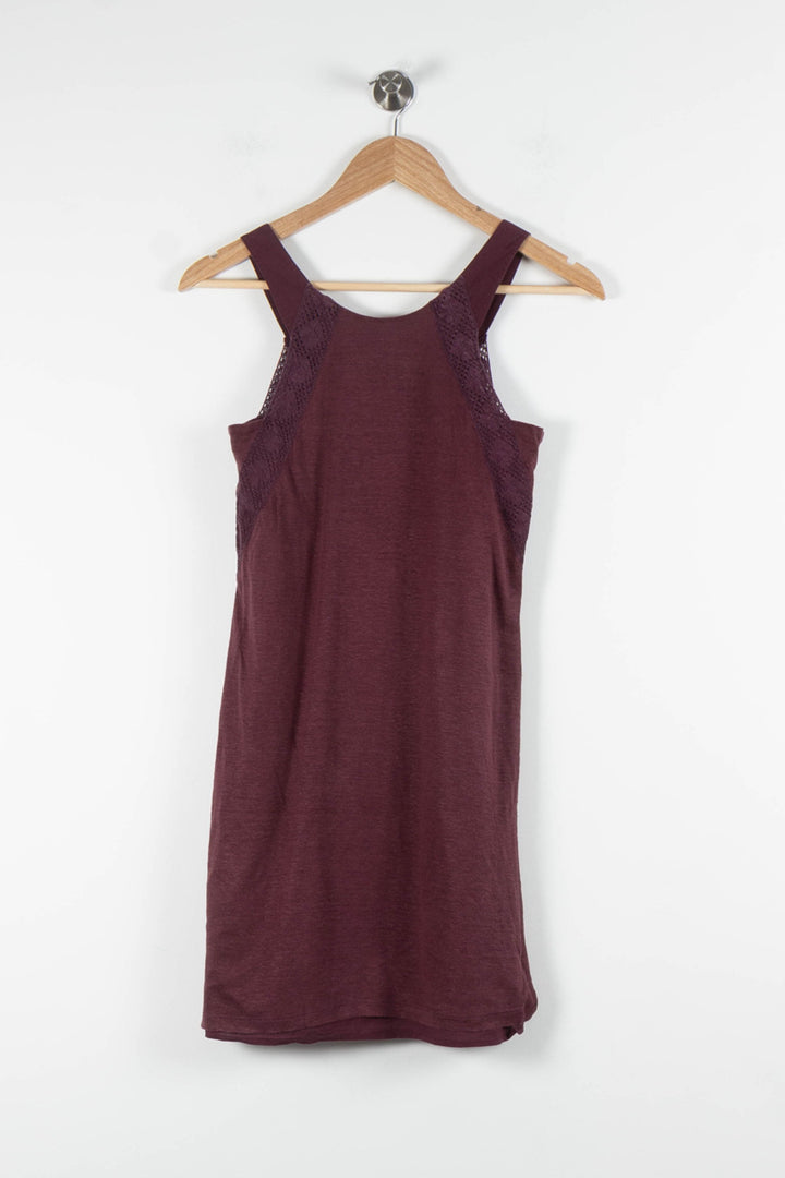 Robe Dentelle Bordeaux - Taille S/36 de la marque Vanessa Bruno - Athé | PARAD83877 - Vendu par Paradigme - Image 4