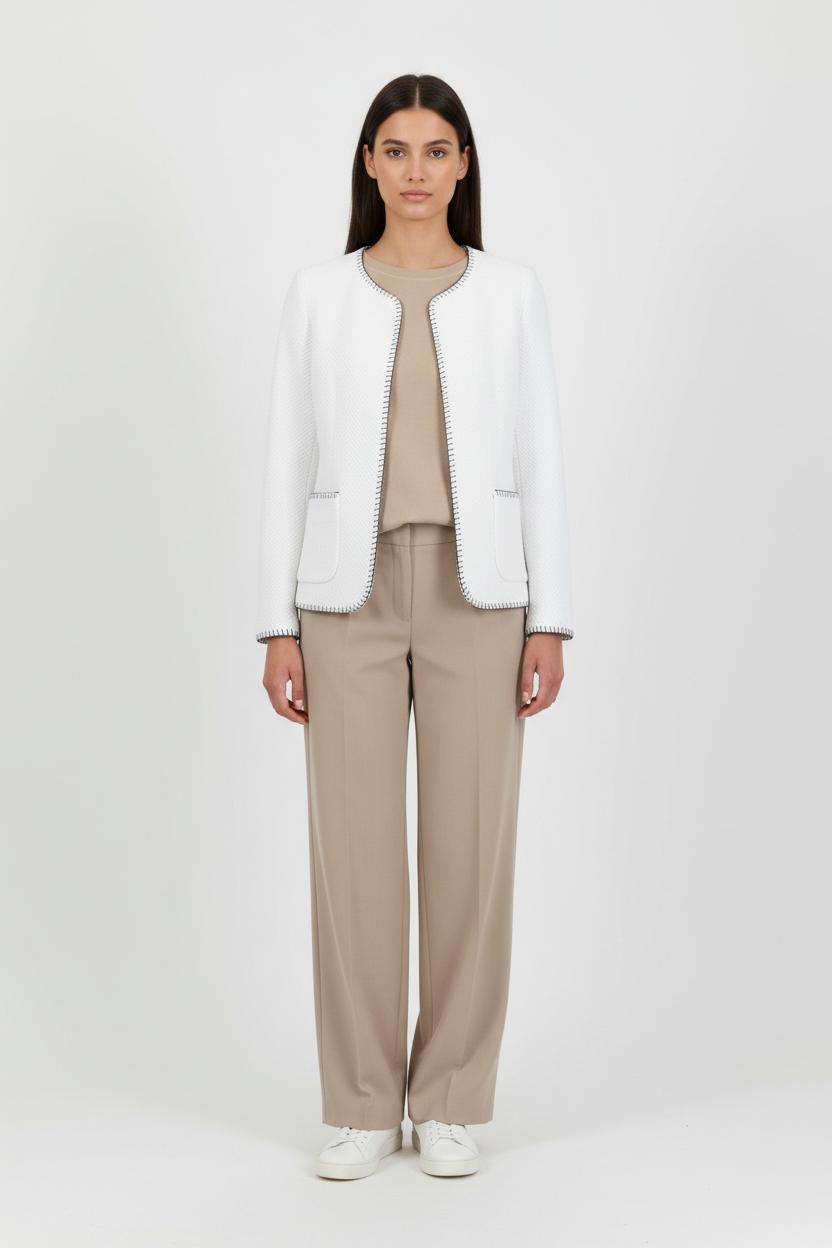 Veste Blazer Blanche et Noire - Taille M/38 de la marque Maison 123 | PARAD83901 - Vendu par Paradigme - Image 1