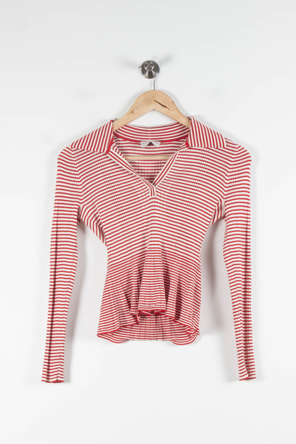 Pull Rayé Rouge et Blanc - Taille M/38 de la marque Claudie Pierlot | PARAD83919 - Vendu par Paradigme - Image 2