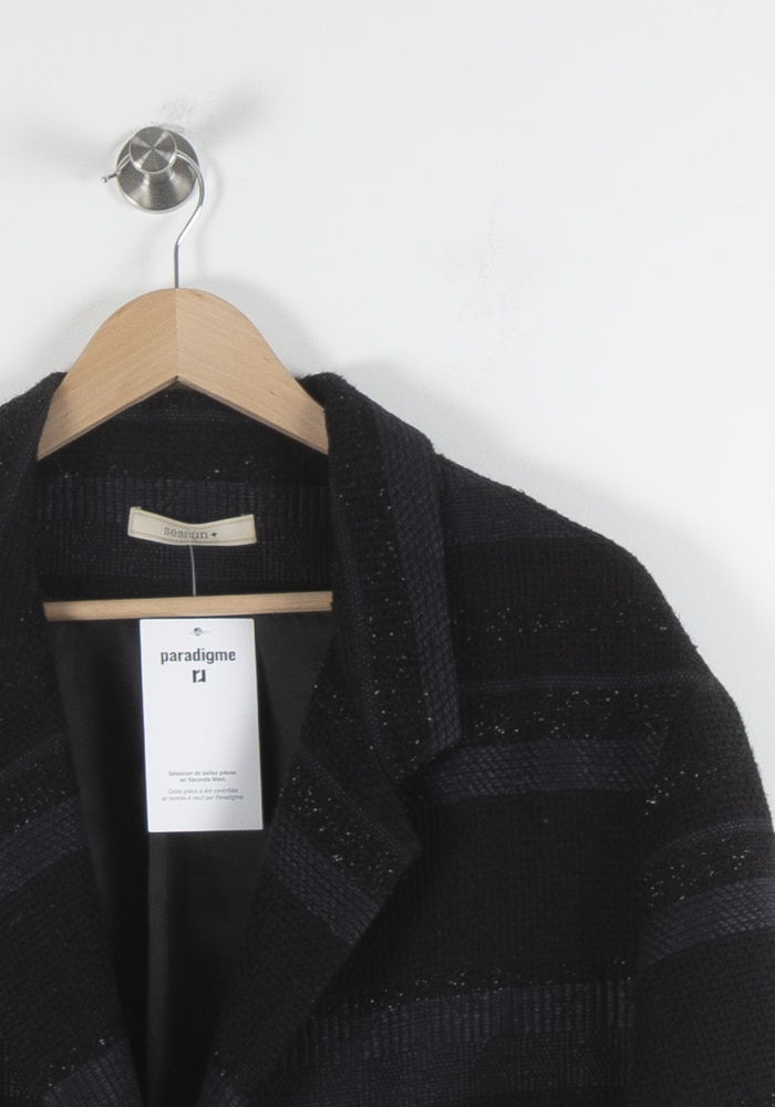 Manteau Noir et Bleu - Taille M/38 de la marque Sessùn | PARAD83926 - Vendu par Paradigme - Image 3